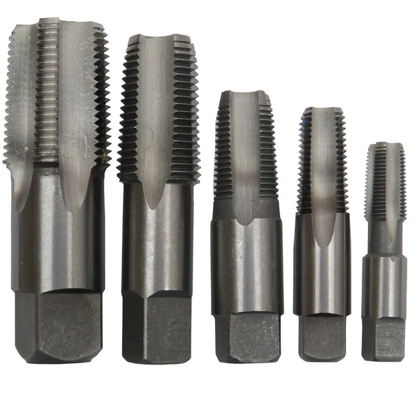 Drill America 5Pc. NPT Pipe Tap Set 1/8, /1/4, 3/8, 1/2, 3/4 POUCSNPT5